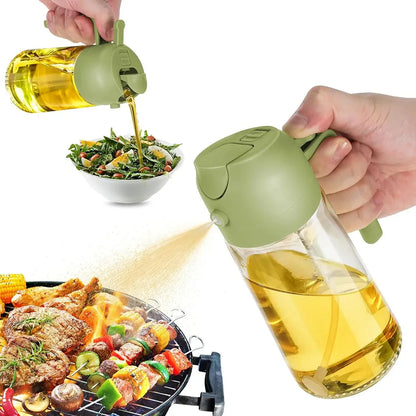 DripLock™ Oil Dispenser | Mess-Free Spray & Pour Control